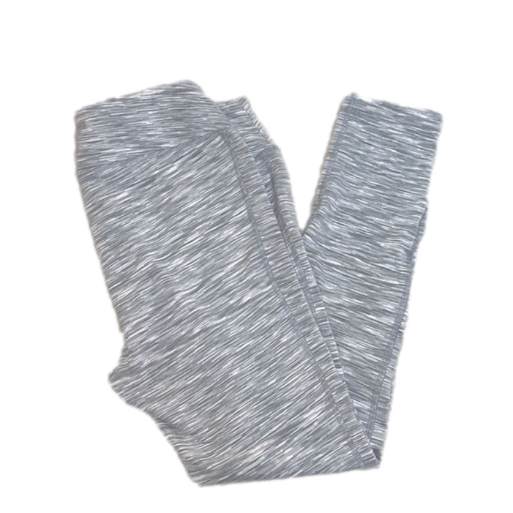Zenergy By Chico’s Space Dye Gray & White Stretch Athletic Leggings-Sz 1 (Med/8)